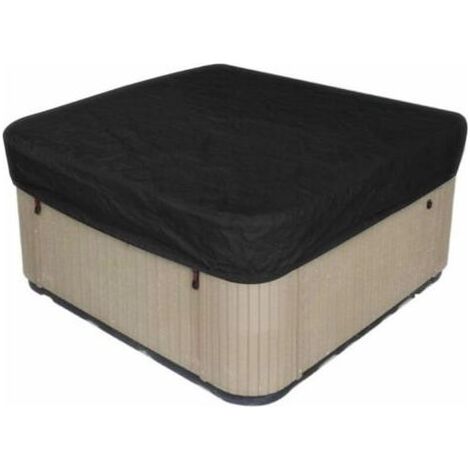 Housse de Bain à Remous Carrée Couverture Anti-poussière de Piscine Couvertures de Spa Extérieur Imperméables pour Baignoire/Bulle——Noir 22022030cm..dyk.Trywise (1/4)
