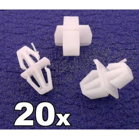 20 clips de fixation pour garniture de bas de caisse Volvo V40 S40 - Colliers de serrage pour bas de caisse et garniture de seuil