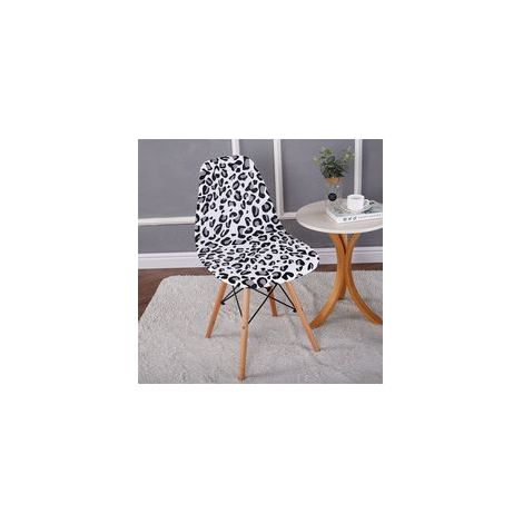 TAISHENGDA-Lot de 2 housses de chaise extensibles motif coquillage, housse de chaise moderne imprimée antidérapante et anti-poussière (1/5)