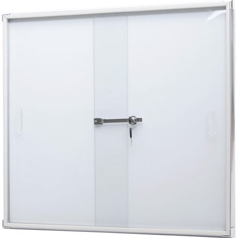 Vitrine HWC-Q50, tableau magnétique, tableau blanc, tableau d'affichage,  67 x 68 x 9 cm