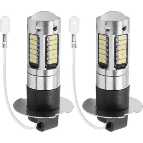 2 PièCes SéRies H3 Super Brillant LED Brouillard Conduisant Ampoules DRL Kit 6000K Blanc