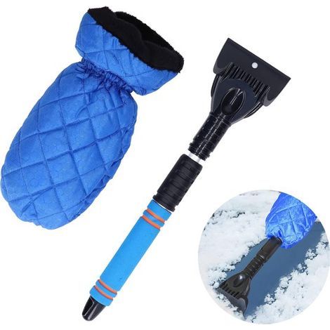 Eiskratzer mit Handschuh – Blau – Auto-Eiskratzer – Verstellbar (1/5)