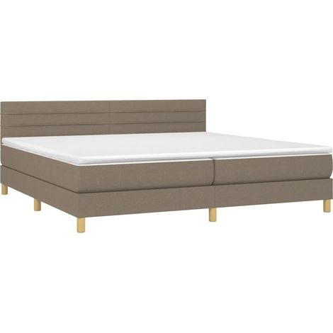 Giroletto a Molle con Materasso Tortora 200x200 cm in Tessuto (1/5)