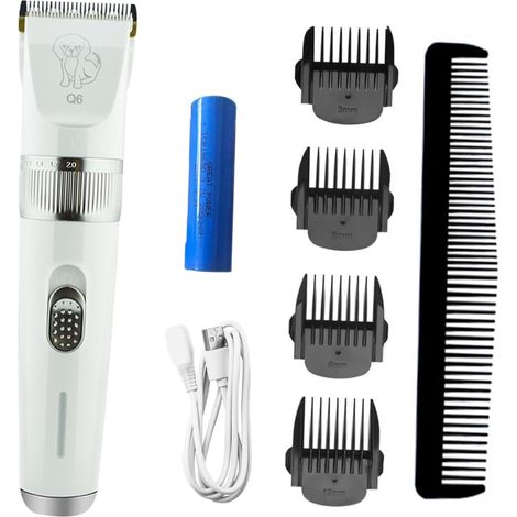 Filiyano-1 ensemble d'accessoires pour animaux de compagnie : tondeuse à poils rechargeable par USB (1/5)