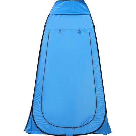 Cabina de Ducha Portátil Plegable 120x120x190 cm Azul con Bolsa de Transporte