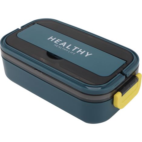 700-ml-Bento-Lunchbox aus Edelstahl, auslaufsicher, mikrowellengeeignet, für Schule und Büro, türkis (1/5)