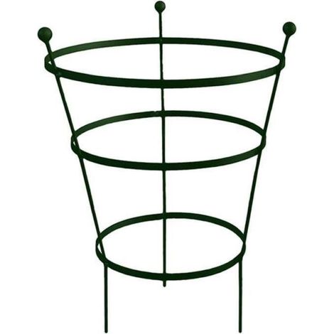 62cm Tall Peony Cage Plant Support - Plastic Coated Green - Single