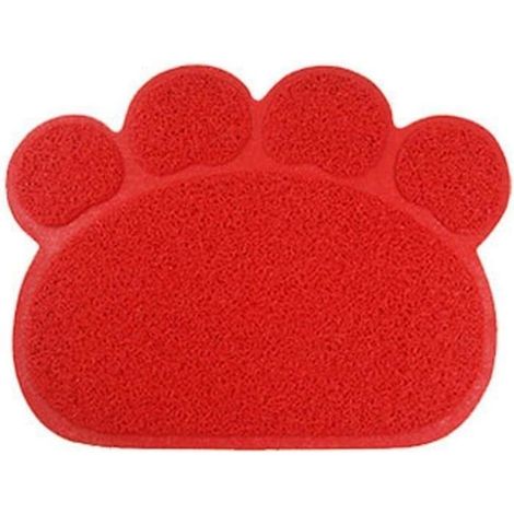 Katzenstreumatte, Reinigungsmatte für Futter- und Napfflächen 30 x 40 cm (rot) (1/3)