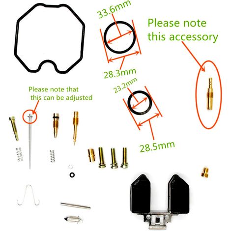 Kit di riparazione carburatore PZ26 compatibile con CG125 150 175 200 - Crezuo (1/4)