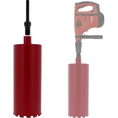 Diamantbohrkrone Ø 168 mm mit Adapter für Bohrmaschine und SDS-max-Bohrhammer