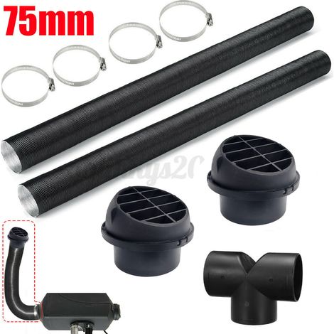 Tubo flessibile per riscaldamento auto da 75 mm, accessori per riscaldamento ausiliario da 75 mm per tubo flessibile di sfiato auto, riscaldamento diesel, riscaldamento auto