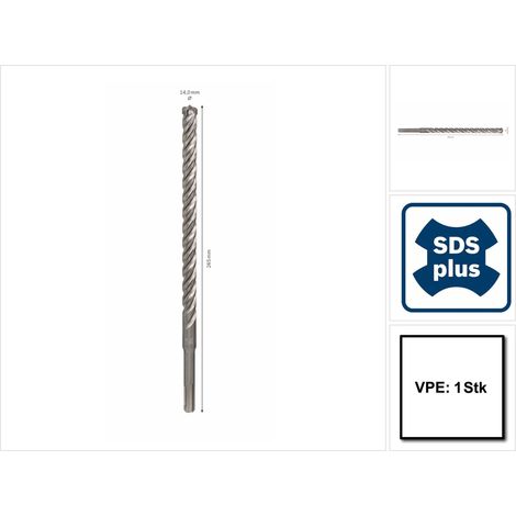 Foret Sds Plus 7x 14mm Perçage Béton Armé Rapide Et Durable - Générique