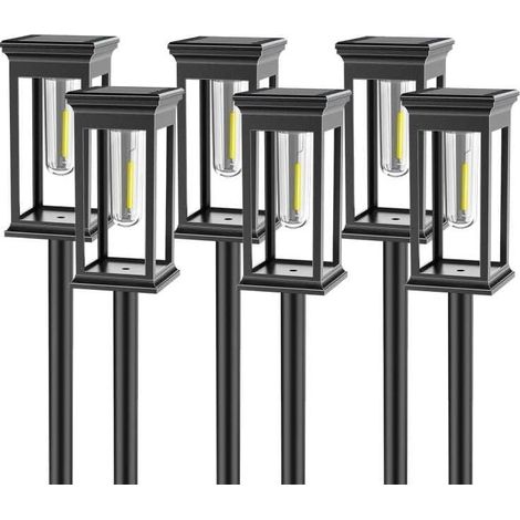8 pack(Blanc Chaud) Lampes Solaires Extérieur Jardin, lampe solaire IP65 étanche, allumage/extinction automatique, lampes solaires extérieures pour Balcon,Terrasse,Chemin,Pelouse,Extérieur (1/5)