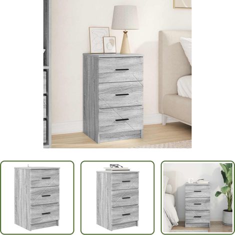 Holzwerkstoff - Nachttisch Grau Sonoma 38 x 38 x 66 cm Holzwerkstoff (1/5)