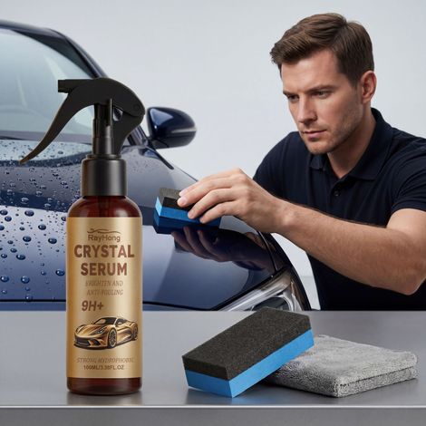 Keramikversiegelungsset für Autolackreinigung, -aufbereitung und Glanzverstärkung, geeignet für verschiedene Lackoberflächen, Pflege und Versiegelung – Keramikversiegelungsmittel 100 ml + Schwamm1 + T (1/5)