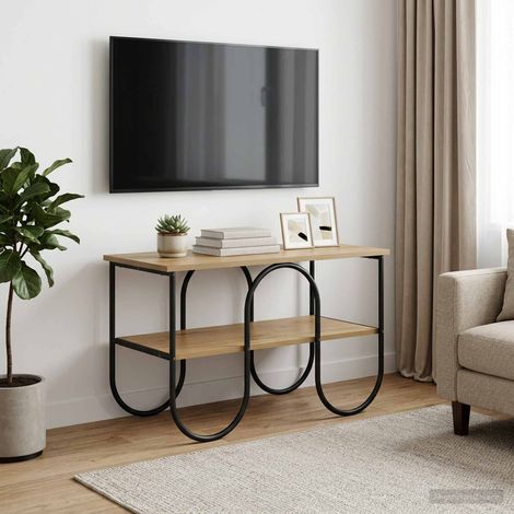 vidaXL Meuble TV 80 x 40 x 50 cm Chêne artisanal Bois d'ingénierie (1/5)