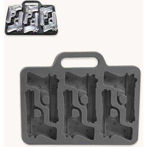 Moule à glaçons en forme de pistolet, moule en silicone pour pâte à sucre, moule à gâteau au chocolat