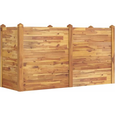 Jardinière Lit surélevé de jardin 160x60x84 cm bois massif d'acacia (1/5)