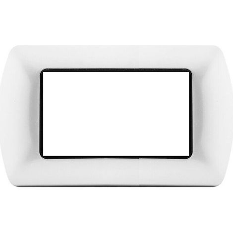 PLAQUE PLAQUE BLANCHE COMPATIBLE SALON 3 PLACES CACHE INTERRUPTEUR CL 119