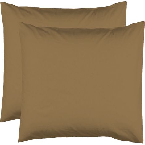 2 Taies d'Oreiller 63 x 63 cm - Ocre