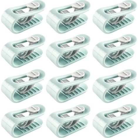 Pair 12 Stück Bettbezug-Clips, nadelfreie Anti-Rutsch-Bettwäsche-Clips, Befestigungszubehör