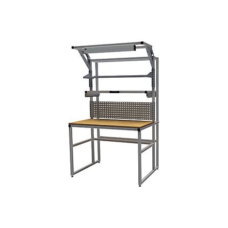 Banco de trabajo workalu® de aluminio con estructura modular  de