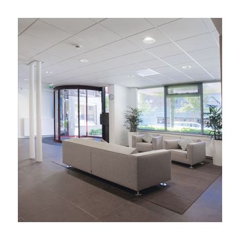 Dalle plafond 24 dalles EUROCOUSTIC ST GOBAIN Tonga A - 60x60 cm - Blanc - 8.64m²