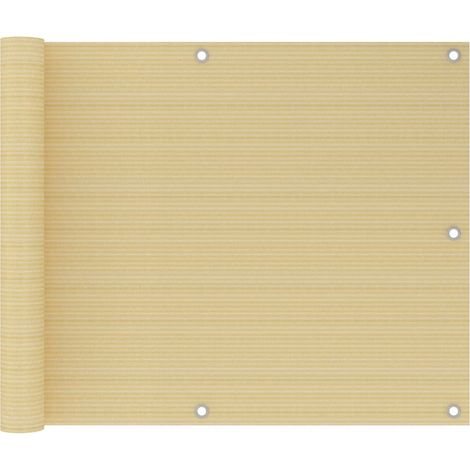 Écran de balcon Beige 75x600 cm PEHD (1/5)