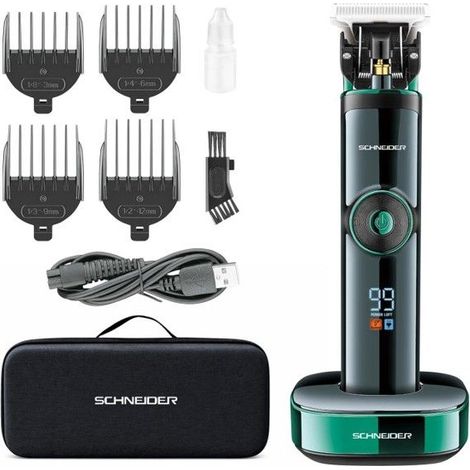 Schneider - Lame D'argent 4 - Tondeuse Barbe Cheveux Sans Fil - Station Charge (1/5)