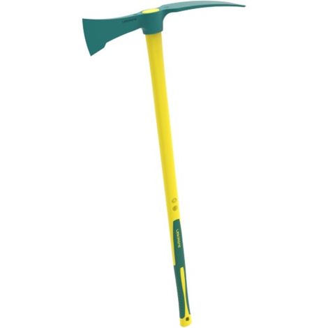 Leborgne – Pioche hache Duopro 1m – Manche ovale Novagrip – Outil 2-en-1 pour creuser et couper racines – Forgée et trempée pour durabilité (1/2)