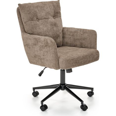 Silla de oficina Houston 1262, Crema, 92x59x70cm, Con ruedas, Con reposabrazos, Mecanismo de la silla: Inclinación
