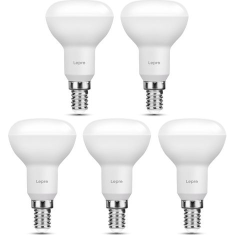 5er-Pack E14 R50 4,9W LED-Lampen, Warmweiß 2700K, 470LM, 120° Abstrahlwinkel für Wohnzimmer-Kronleuchter (1/5)