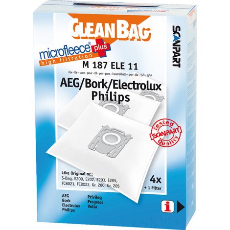 Cleanbag Sac Aspirateur Electrolux S-Bag Microfibre 4 Unités (1/2)