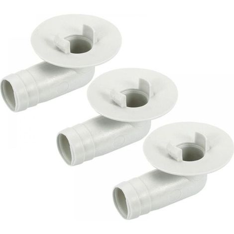 Set of 3 raccord de tuyau de vidange de climatiseur avec anneau en caoutchouc pour mini-unités split et climatiseurs de fenêtre, blanc (hauteur totale : 51 mm/2 ") (1/5)