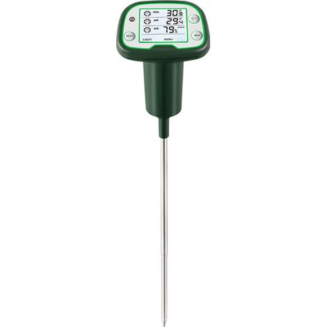 Digitales Bodenmessgerät, Thermometer und Hygrometer mit hintergrundbeleuchtetem LCD-Display, zum Anpflanzen von Blumen und Grünpflanzen (1/4)