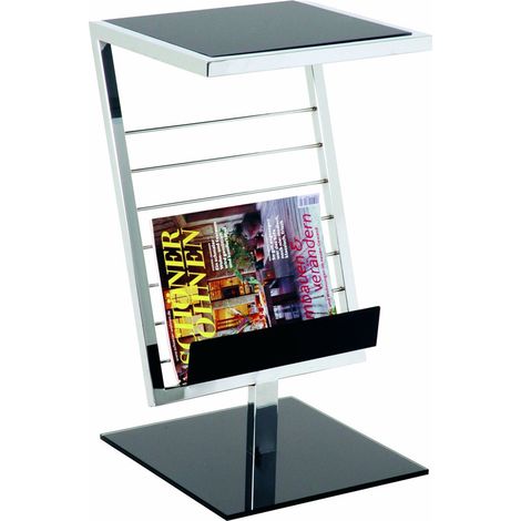 Table d'appoint en tube d'acier Coloris Noir - L36 x P30 x H60 cm
