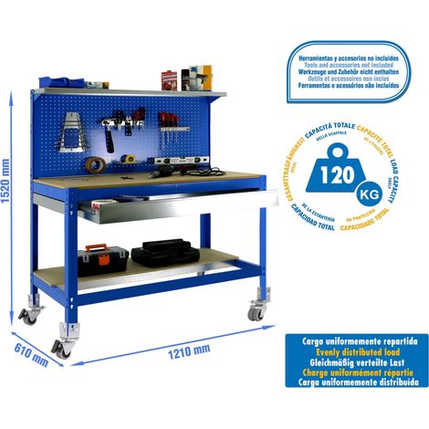 Simonrack Simonwork Mobile Bt3 Box 1200 blu metallo legno