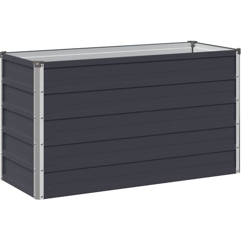 Hochbeet im Garten Anthrazit 100 x 40 x 55 cm vidaXL (1/5)