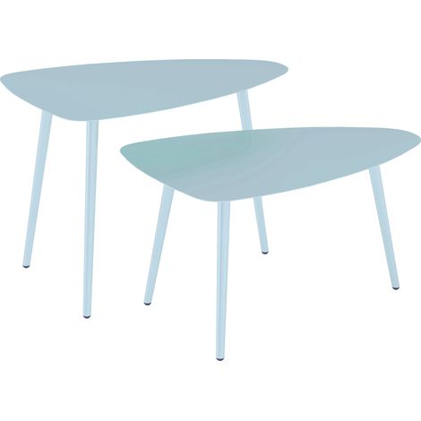 Tables basses gigognes de jardin SADY bleues (1/5)
