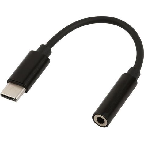 Adaptateur USB-C vers jack 3,5 mm - Compatible avec tous les modèles Samsung (S21, S22, S23, S24, S25, etc.) Noir (1/2)