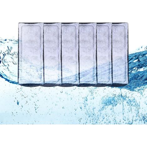 Coton pour filtre d'aquarium, cartouche filtrante pour aquarium, 6 pièces de rechange pour coton pour filtre d'aquarium, accessoire pour filtre mural d'aquarium, filtre suspendu pour aquarium (1/4)