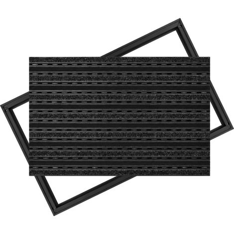 Zerbino Polentex premium nero Combi Junior 12 in gomma-grosgrain con cornice 60x40 (1/5)