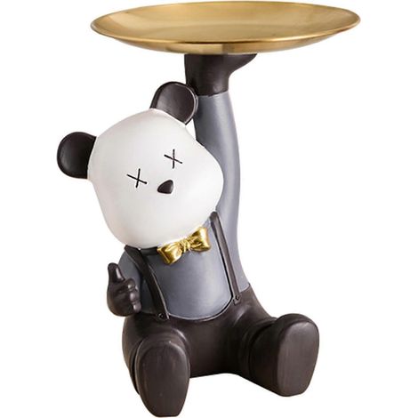 Plateau de rangement ours, statue, décoration pour la maison ou la chambre, cadeau de pendaison de crémaillère ou d'anniversaire (1/5)