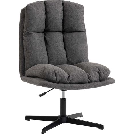 Sillón giratorio ajustable, asiento de 62 cm, gris oscuro. (1/5)