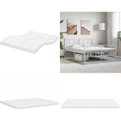 vidaXL Schaumstoffmatratze Weiß 180x210 cm 7-Zonen Härtegrad 20 ILD (1/5)