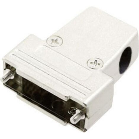 Capot SUB-D 15 pôles MH Connectors 6550-0100-02 plastique, métallisé 180 °, 45 °, 45 ° argent 1 pc(s) D16677 (1/5)