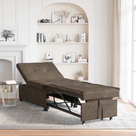 Schlafsofa Armeegrün 67 x 194 x 38 cm Faux Wildleder vidaXL (1/5)