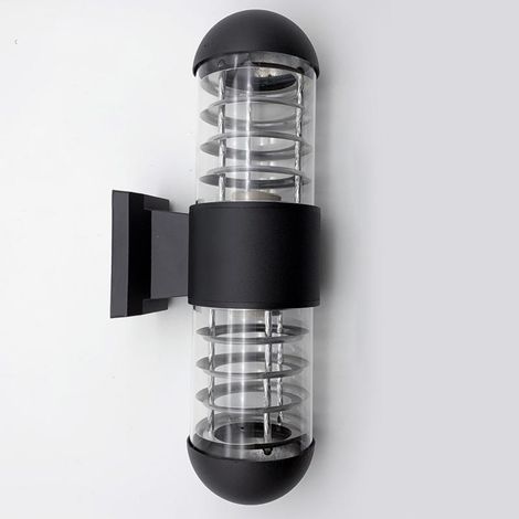 Applique Murale LED IP44 Double Faisceau Verre Argenté E27 - SILUMEN (1/3)