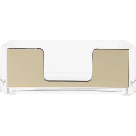 in Gold Notizblockhalter aus Acryl und Edelstahl
