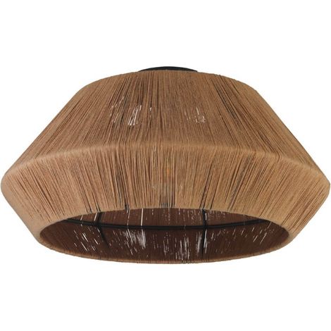 Lampe de plafond Alderney Textile Thread Nature E27 1x40W H: 24 cm Ø48 cm Dimmable (1/3)